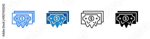 Dirty Money Multiple Style Icon Set 