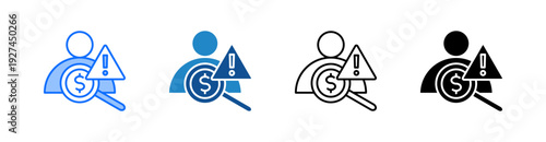 Fraud Multiple Style Icon Set 