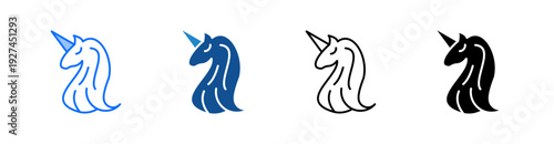 Unicorn Multiple Style Icon Set 