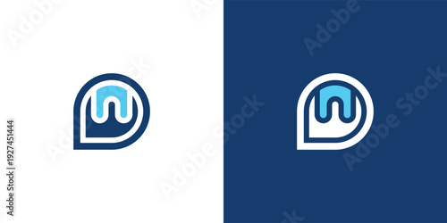 Modern Letter W Plumbing Logo Template for Water and Pipe Service Branding
