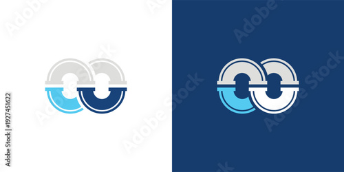 Modern Letter W Plumbing Logo Template for Water and Pipe Service Branding