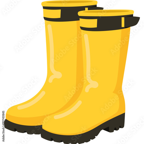 Rubber Boots Illustration