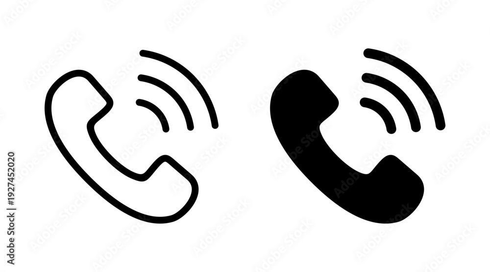 Obraz premium Call icon set vector. telephone sign and symbol. phone icon. contact us