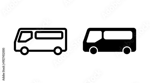 Bus icon set vector. bus sign and symbol. transport symbol