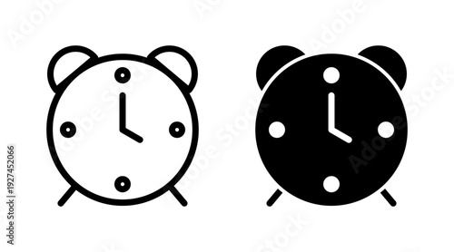 Clock icon set vector. Time sign and symbol. watch icon