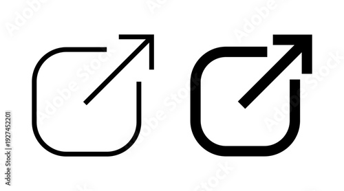 External link icon set for web and mobile app. link sign and symbol. hyperlink symbol
