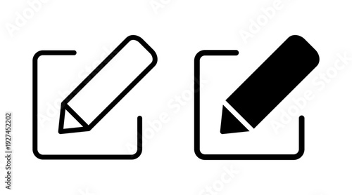 Edit icon set vector. edit document sign and symbol. edit text icon. pencil. sign up