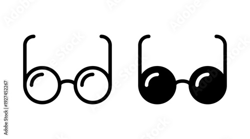 Glasses icon set vector. Glasses sign and symbol