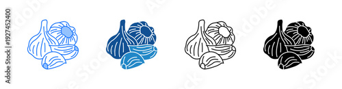 Garlic Multiple Style Icon Set 