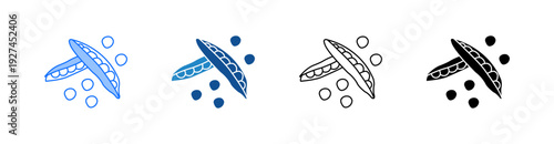 Peas Multiple Style Icon Set 