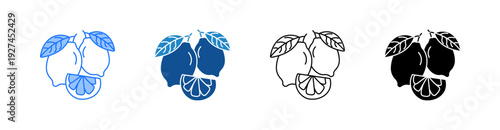 Lemon Multiple Style Icon Set 