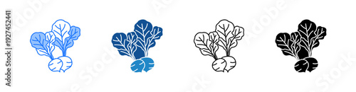 Radish Multiple Style Icon Set 