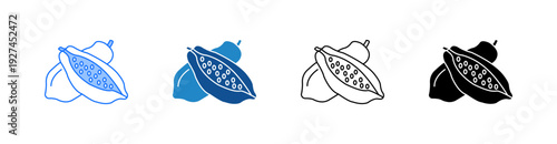 Papaya Multiple Style Icon Set 