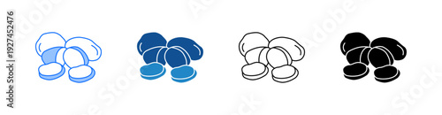 Potato Multiple Style Icon Set 