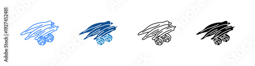 Okra Multiple Style Icon Set 