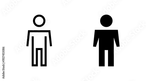 Man icon set vector. male sign and symbol. human symbol