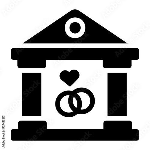 traditional hall weeding Solid icon