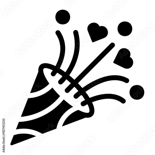 Weeding confetti Solid icon