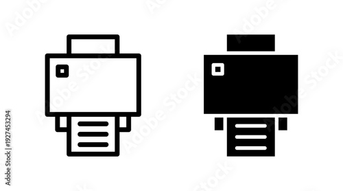 Print icon set vector. printer sign and symbol
