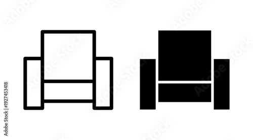 Sofa icon set vector. sofa sign and symbol. furniture icon