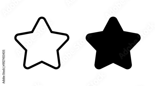 Star Icon set vector. rating sign and symbol. favourite star icon