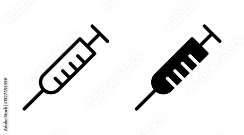 Syringe icon set vector. injection sign and symbol. vaccine icon