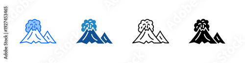 Volcano Multiple Style Icon Set 