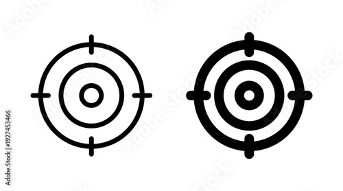 Target icon set vector. goal icon vector. target marketing sign and symbol
