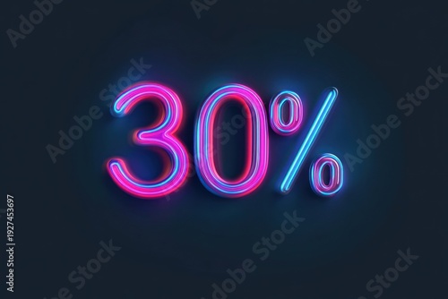Neon 30% announcement promotional.