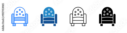 Armchair Multiple Style Icon Set 