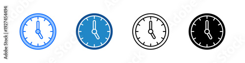 Clock Multiple Style Icon Set 