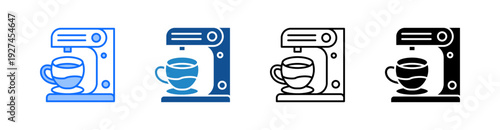 Coffee Maker Multiple Style Icon Set 