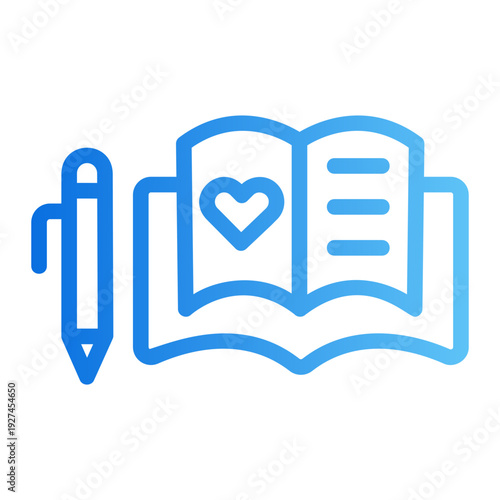 Bilde på lerret Guestbook Line Gradient Icon