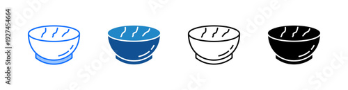 Soup Bowls Multiple Style Icon Set 