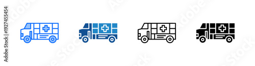 Ambulance Multiple Style Icon Set 