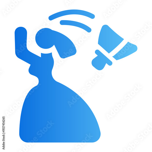 bouqet toss Line Gradient Icon