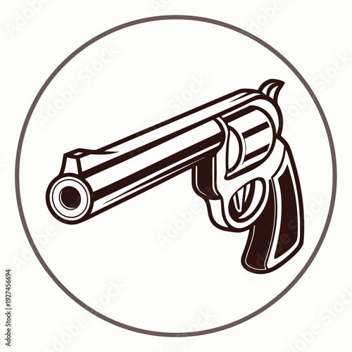 Gun Barrel Close Up Icon | High-Quality AI Vector Graphic for Design Projects