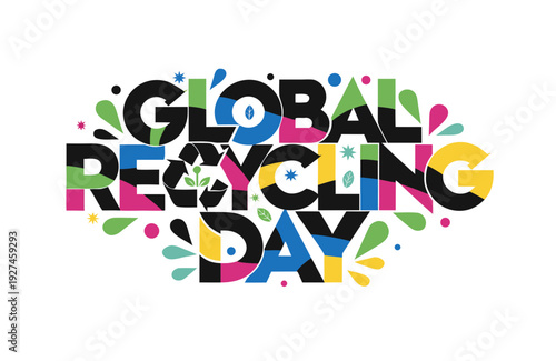 Global Recycling Day Vector Artwork for Poster and Banner Design