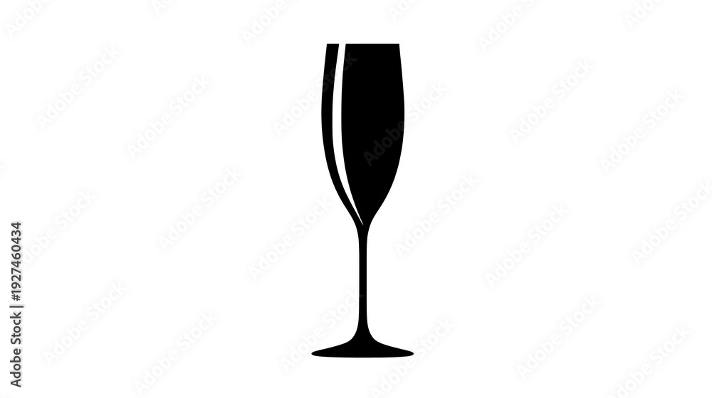 Obraz premium An elegant champagne flute, a symbol of celebration and sophistication. Its tall, slender design exudes an air of refined taste