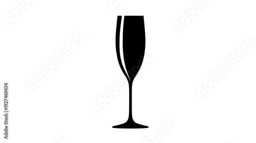 An elegant champagne flute, a symbol of celebration and sophistication. Its tall, slender design exudes an air of refined taste