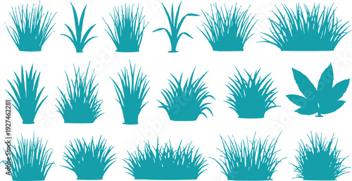 The turquoise color of the silhouettes is vibrant and eye-catching, providing a fresh and modern aesthetic. This color choice can evoke feelings of tranquility and nature, while also giving the 