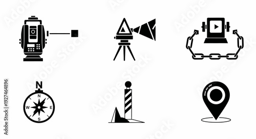 Collection of Navigation and Surveying Icons
