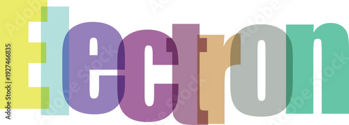 Election text made of colorful letters and shadows on checkerboard background, concept of voting and democracy