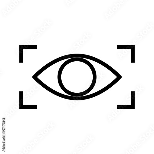 Eye Icon Vision Symbol Black Outline Design