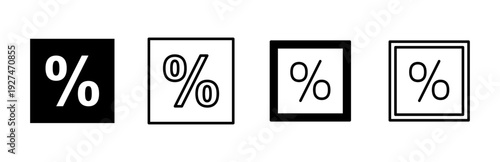 Discount icon set. Discount tag icon.
