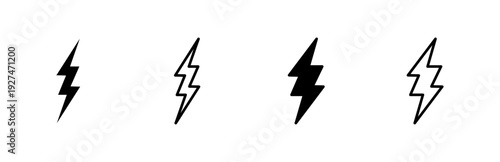 Lightning icon set. electric icon vector. power icon. energy sign