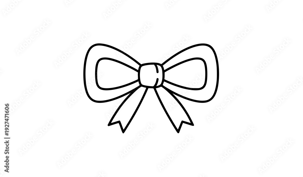 Fototapeta premium Bow line icon vector illustration for design