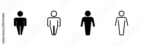 Man icon set. male icon vector. human symbol
