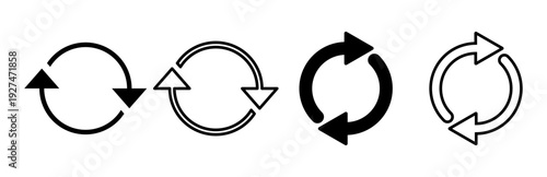 Refresh icon set. Reload icon vector. Update icon.