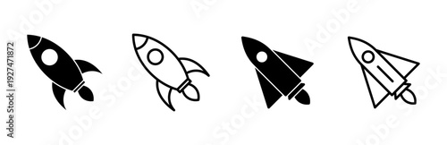 Rocket icon set. Startup icon vector.
